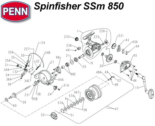 Penn spinfisher 850 - 850, ssm