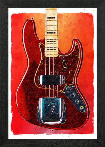 Fender jazz bass aquarell - fender,