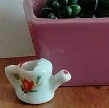 Mini Gießkanne 2cm Keramik Wichtel Elfen Puppenstube Hochzeitsdekoration