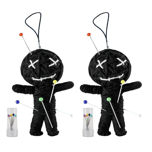 2er set voodoo puppe mit - 2er-set,