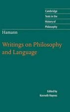 Hamann: Writings on Philosophy