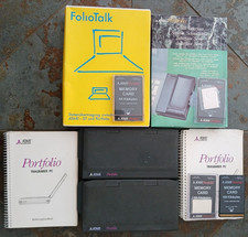 2 Atari Portfolios, 4 Speicherkarten, serielle Schnittstelle und Foliotalk