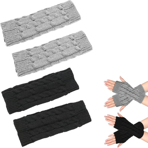Paar gestrickte fingerlose - gestrickte,