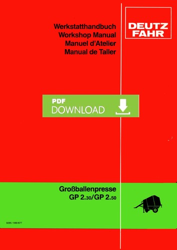 Werkstatthandbuch deutz fahr - deutz,