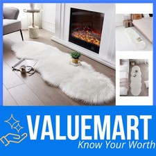Faux Lammfell Teppich Weiß