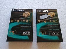 2x Philips dcc 75 Digital Compakt Cassette Kassette Tape NEU und OVP