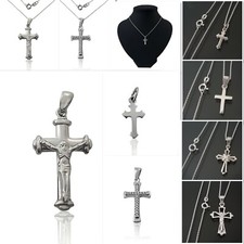 Anhänger Kette Kreuz 925 Silber Kreuzanhänger Silberschmuck Damen Kinder VE39