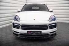Cup Spoilerlippe Front Ansatz passend für Porsche Cayenne Coupe Mk3 schwarz Hoch