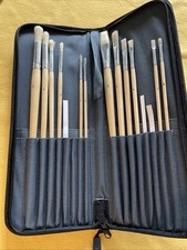 Pinsel Set mit langem Stiel in Etui - 12 Stück---TCM--