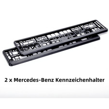2 x Mercedes-Benz Kennzeichenhalter Schwarz Paar EU-Standard 525mmx130mm ABS DE