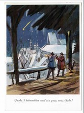alte AK Postkarte Weihnachten Neujahr Wiechmann Bildkarte - Anton Kolnberger -
