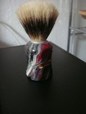 Rasierpinsel *Dachshaar*Griffmaterial Edelharz vulkanisiert*Vintage*Nichtr.