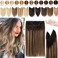 Unsichtbar Draht Stirnband Wire Clip In Extension Remy Echthaar Haarverlängerung