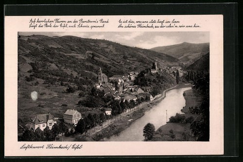 Ansichtskarte heimbach eifel - ansichtskarte,
