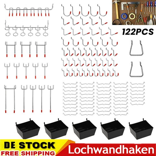 122er lochwandhaken set metall - lochwandhaken,