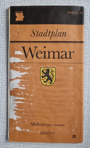 Alter ddr stadtplan weimar - alter, ddr-stadtplan
