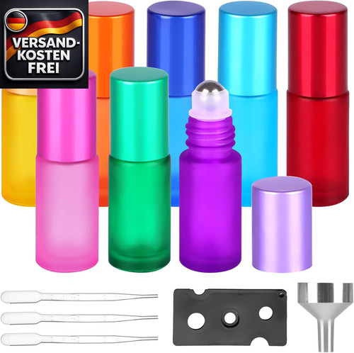 Stück bunte glasrollon - 8,