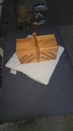 Alter holz nähkasten - holz,