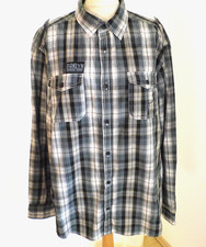 Angelo Litrico Hemd grau-schwarz  Gr. XL Karo modern Slim Fit top neuw.