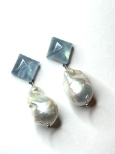 große Ohrringe Aquamarin mit