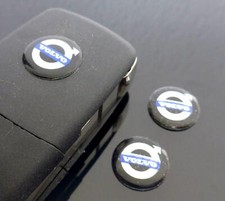 1x VOLVO Aufkleber 3D Schlüssellogo 14mm Emblem Schriftzug Logo ALU