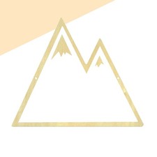 2pcs Berggipfel Form Holzspiegel Acryl Wandspiegel Holzrahmen hängenden Spiegel