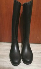 Reiterstiefel für Kinder Größe 34, Gefüttert ca. 37 cm Hoch, Schwarz 