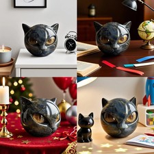 Luxus Schwarze Katze Figur
