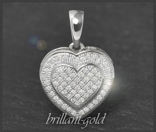 Anhänger 45ct diamant herz - anhänger, 0,45ct