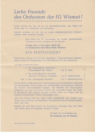 Theaterzettel ein festkonzert - ein,