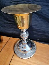 Patene + Kelch Messkelch Abendmahlkelch komplett echt Silber chalice kelk 25,8cm