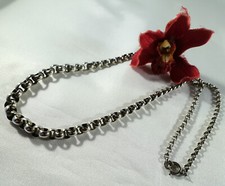 alte Collierkette 835 Silber Erbsenkette Collier Kette Halskette / ev 422(1)