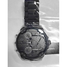 Herrenuhr Diesel DZ7396 Mr.Daddy 2.0 Schwarz Chronograph Edelstahl Armband 57mm