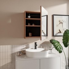 Badezimmerschran Spiegelschrank Bad 50x60 cm LED Beleuchtung Wandschrank