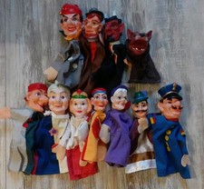 13x DDR Handpuppe_Gummikopf_Kasperle Theater Puppen, verschiedene Charaktere 