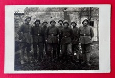 Militär Foto AK 1. WK 1916 Gruppenbild Soldaten mit M16 Stahlhelm    ( 167510