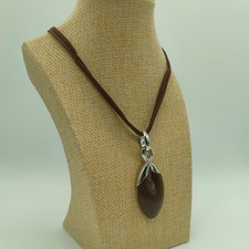 Halskette Kunstleder Braun