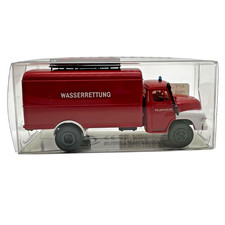 Brekina 45028 MAN 635 Wasserrettung Feuerwehr mit Schlauchboot Modell H0 OVP