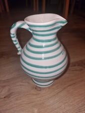 Gmundner Keramik grün geflammt  - KRUG, Streifen - Wiener Form