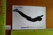 Alter Aufkleber Sport Tennis Kleidung Schuhe Zubehör REEBOK Free Style