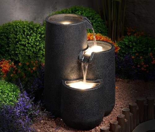 Stufiger led gartenbrunnen - 3-stufiger, led-gartenbrunnen