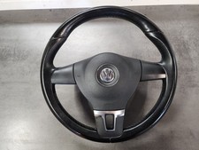 #25 VW Golf 6 EOS Passat 3C Leder Sport Lenkrad 3CB419091AQ schwarz mit Airbag