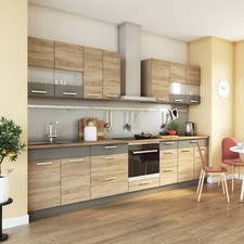 Küche ALINA Küchenzeile Einbauküche Küchenblock  - SONOMA EICHE oder WEIß