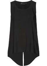 Viskose Blusentop Gr. 38 Schwarz Damen Sommer-Top Shirt Bluse Tunika Neu*