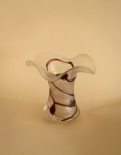 Vintage Glasvase, Irrisierend, Handgefertigt, Freiherr von Poschinger.