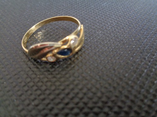 Ring 750 gold mit - gold, weißgold