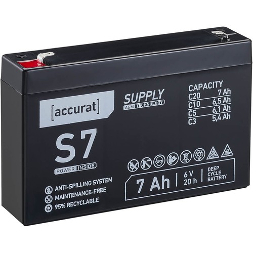 Agm batterie 7ah usv - batterie, 6v