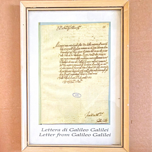 Galileo galilei brief gerahmt - galileo,