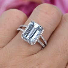 4 Kt Smaragd Blau Aquamarin