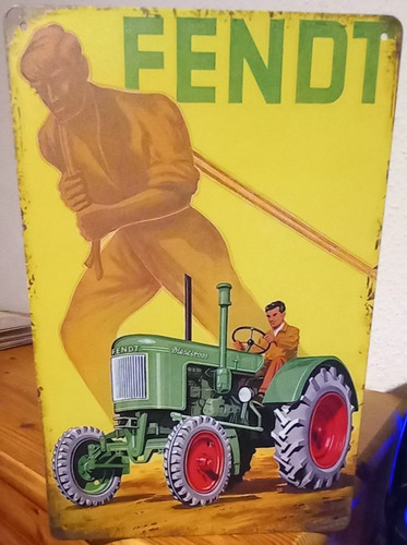 Blechschild fendt traktor - fendt,